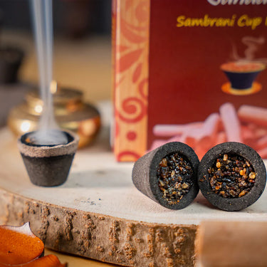 Omega-Shakti Sandal Cup Sambrani 12 Cups